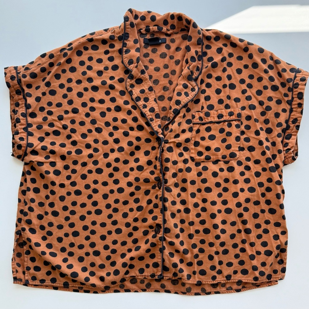 Madewell Orange and Black Pajama Set